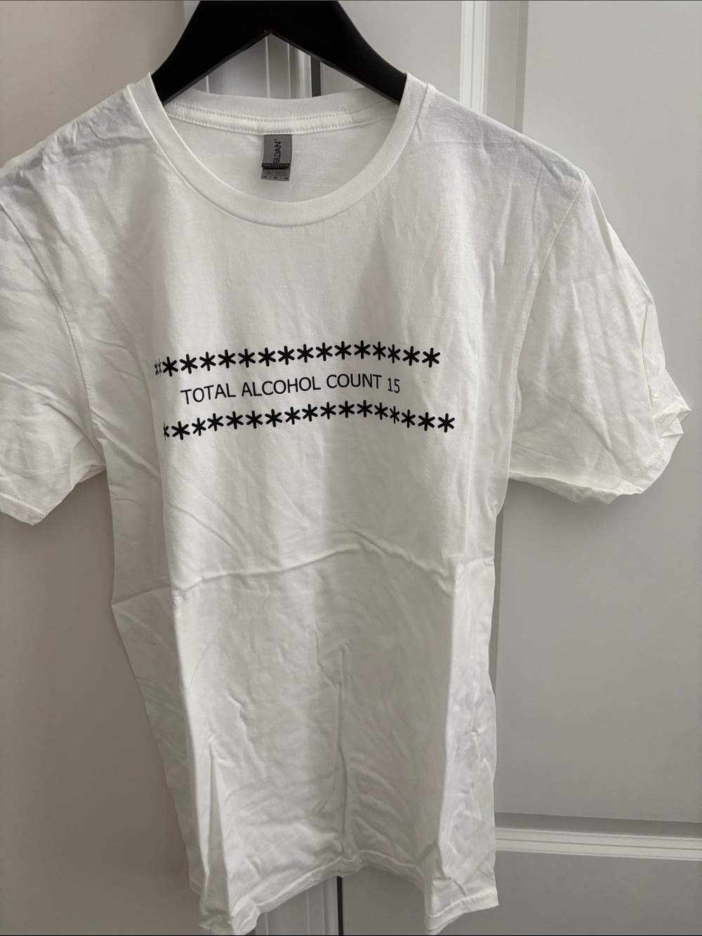 Cruise T-Shirt White Graphic Tee "TOTAL ALCOHOL COUNT 15"